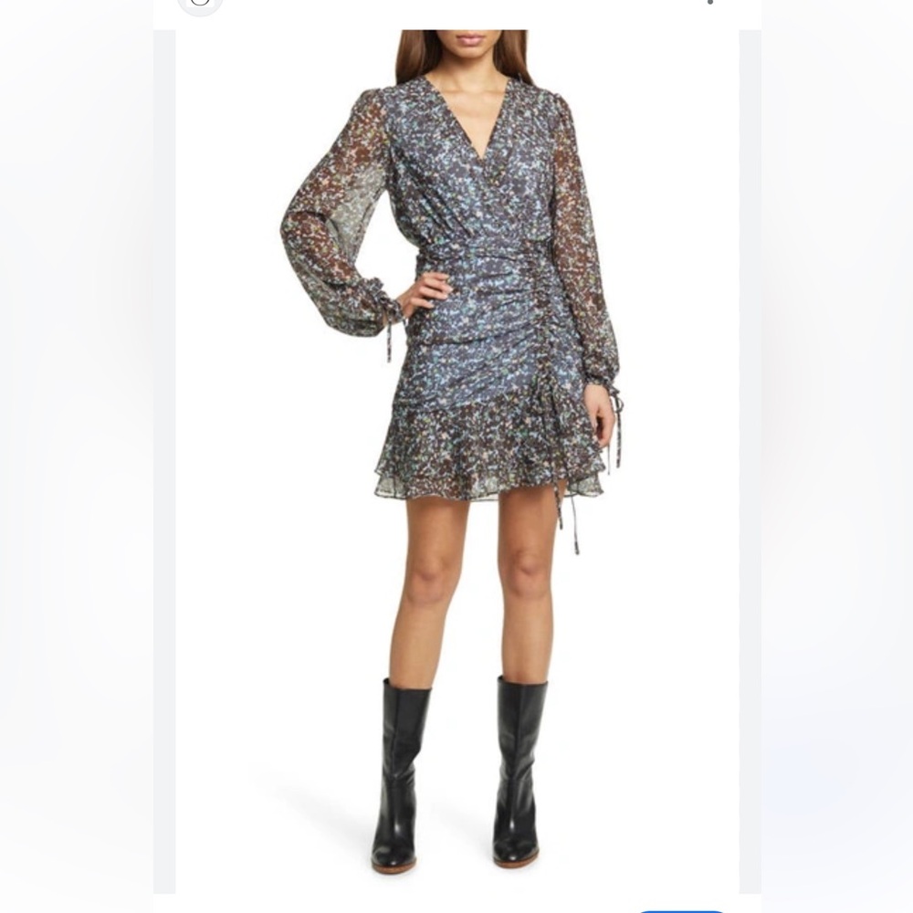 NWT Ted Baker Women’s Cherela Long‎ Sleeve Printed Mini Dress Size 4